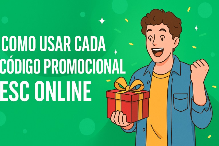 Guia prático para ativar cada código promocional ESC Online